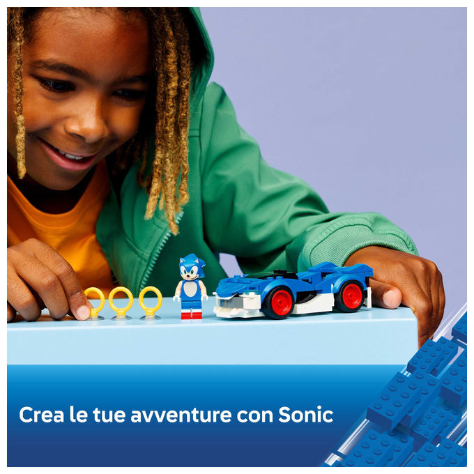 Lego, Sonic Speedster Lightning 77117, Auto da Corsa, Sonic the Hedgehog