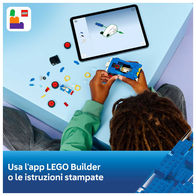 Lego, Sonic Speedster Lightning 77117, Auto da Corsa, Sonic the Hedgehog