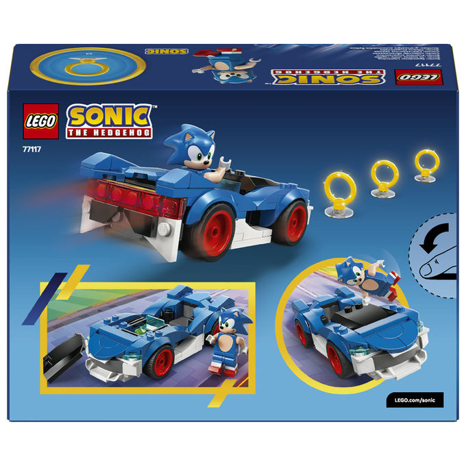 Lego, Sonic Speedster Lightning 77117, Auto da Corsa, Sonic the Hedgehog