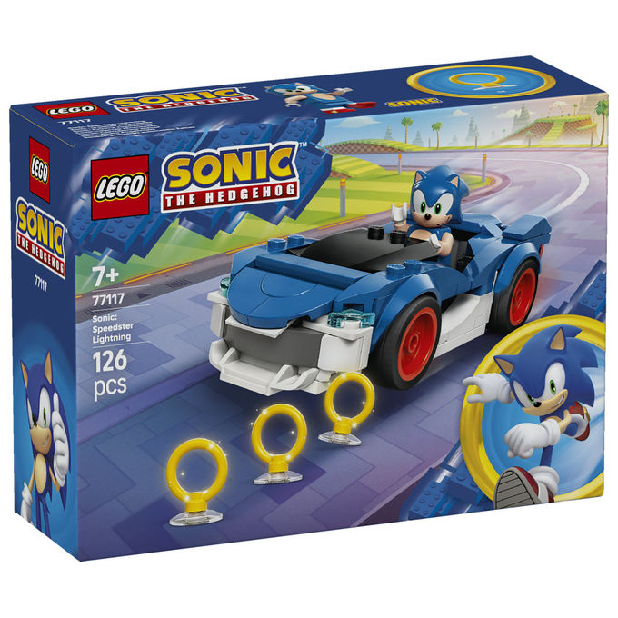 Lego, Sonic Speedster Lightning 77117, Auto da Corsa, Sonic the Hedgehog