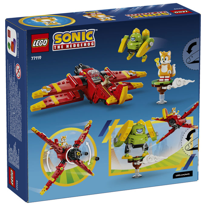 Lego 77119 Sonic the Hedgehog Set da Costruzione Tornado-1 di Tails con 2 Personaggi e Smeraldo del Caos 310 Pezzi colore Multicolore