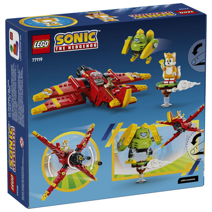 Lego 77119 Sonic the Hedgehog Set da Costruzione Tornado-1 di Tails con 2 Personaggi e Smeraldo del Caos 310 Pezzi colore Multicolore