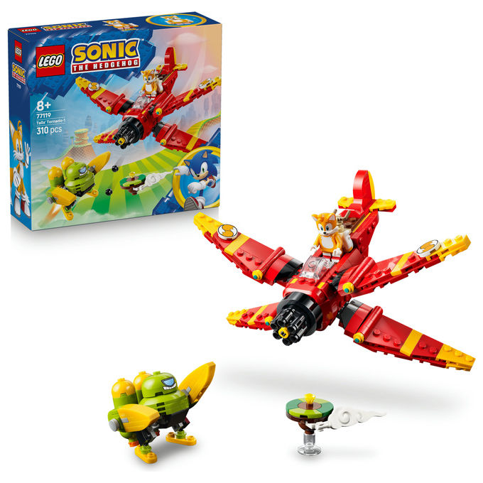 Lego 77119 Sonic the Hedgehog Set da Costruzione Tornado-1 di Tails con 2 Personaggi e Smeraldo del Caos 310 Pezzi colore Multicolore