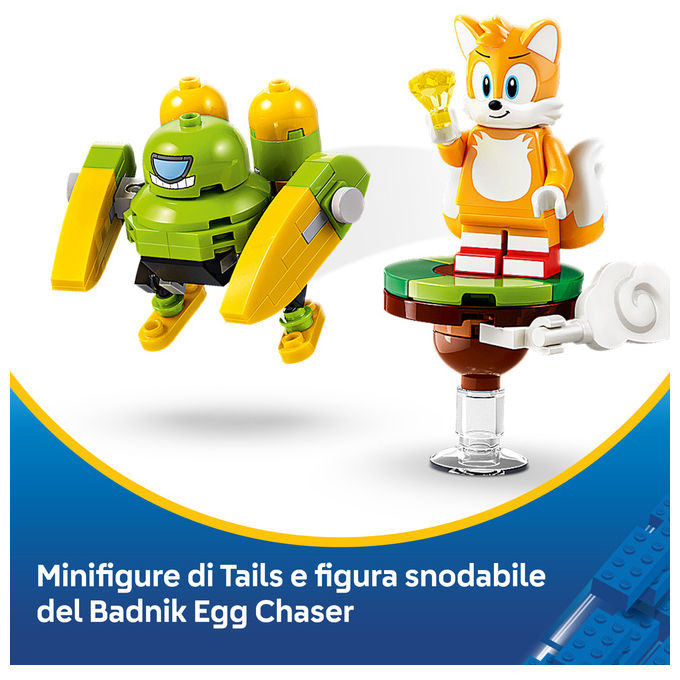 Lego 77119 Sonic the Hedgehog Set da Costruzione Tornado-1 di Tails con 2 Personaggi e Smeraldo del Caos 310 Pezzi colore Multicolore