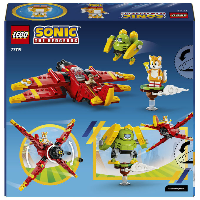 Lego 77119 Sonic the Hedgehog Set da Costruzione Tornado-1 di Tails con 2 Personaggi e Smeraldo del Caos 310 Pezzi colore Multicolore