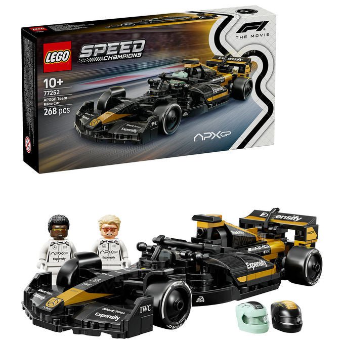 Lego 77252 Speed Champions Auto da Corsa Team APXGP di F1: Il Film 268 pezzi 2 minifigure colore Nero