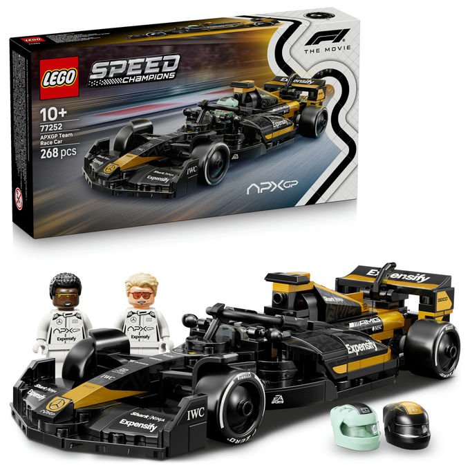 Lego 77252 Speed Champions Auto da Corsa Team APXGP di F1: Il Film 268 pezzi 2 minifigure colore Nero