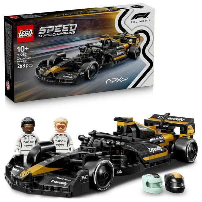 Lego 77252 Speed Champions Auto da Corsa Team APXGP di F1: Il Film 268 pezzi 2 minifigure colore Nero
