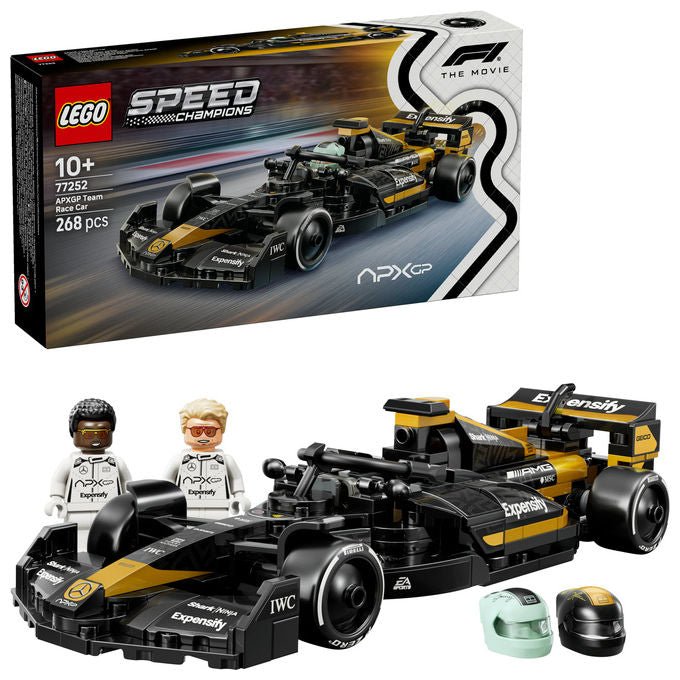Lego 77252 Speed Champions Auto da Corsa Team APXGP di F1: Il Film 268 pezzi 2 minifigure colore Nero