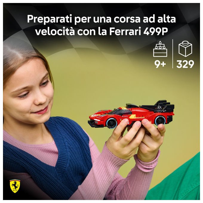 Lego 77261 Speed Champions Set costruzioni Ferrari 499P con Minifigure Pilota 329 pezzi da 9 anni