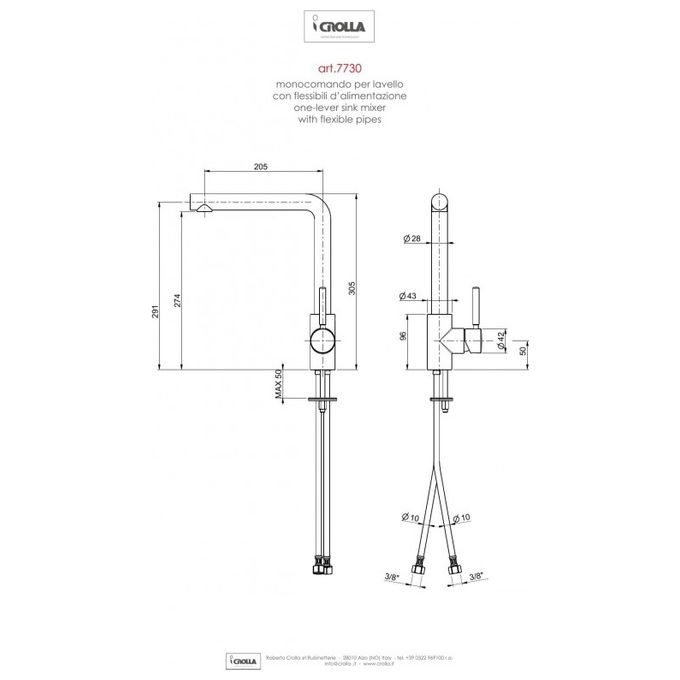 Crolla Hermione Monocomando Vintage Black