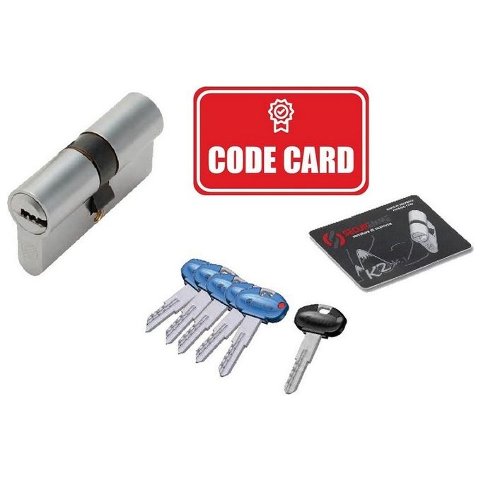 Securemme Cilindro Di Sicurezza K2-C Cromo Satinato 30X60=90 Ocs