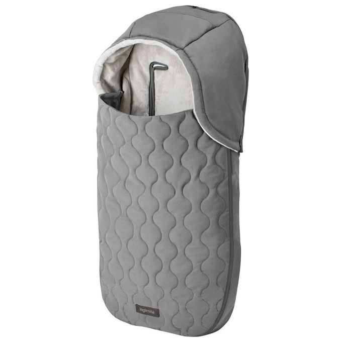 Inglesina A099T1GRA Sacco Invernale Passeggino 3 Configurazioni Water-Resistant Interno Fleece Copertura Totale Parziale e Pad Colore Graphite