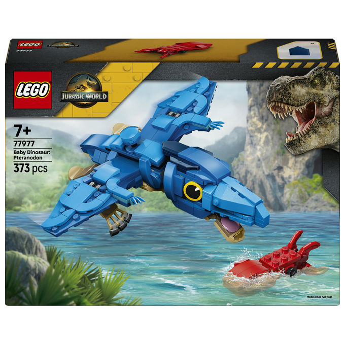 Lego 77977 Dinosauro Bebe' Pteranodonte Set da Costruzione con 373 Pezzi e Calamaro Rosso colore Multicolore