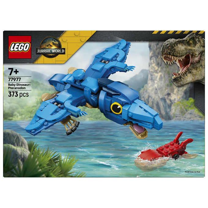 Lego 77977 Dinosauro Bebe' Pteranodonte Set da Costruzione con 373 Pezzi e Calamaro Rosso colore Multicolore