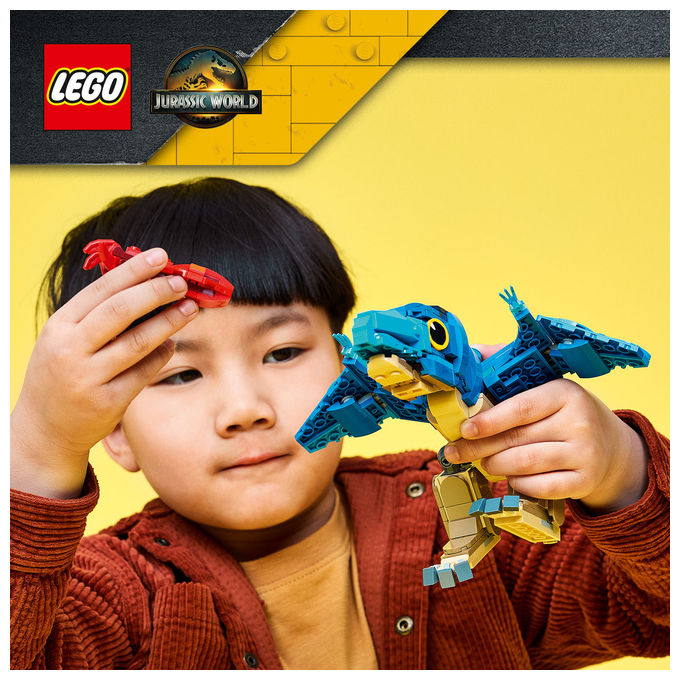 Lego 77977 Dinosauro Bebe' Pteranodonte Set da Costruzione con 373 Pezzi e Calamaro Rosso colore Multicolore