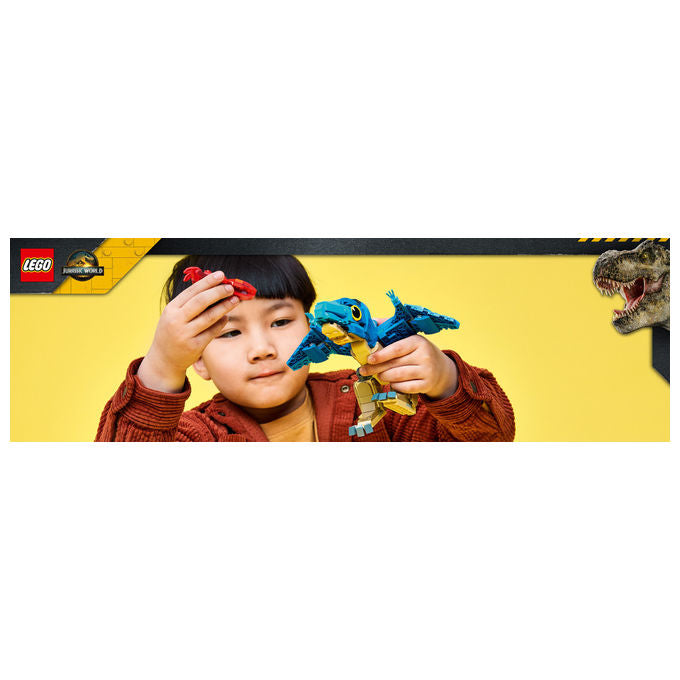 Lego 77977 Dinosauro Bebe' Pteranodonte Set da Costruzione con 373 Pezzi e Calamaro Rosso colore Multicolore