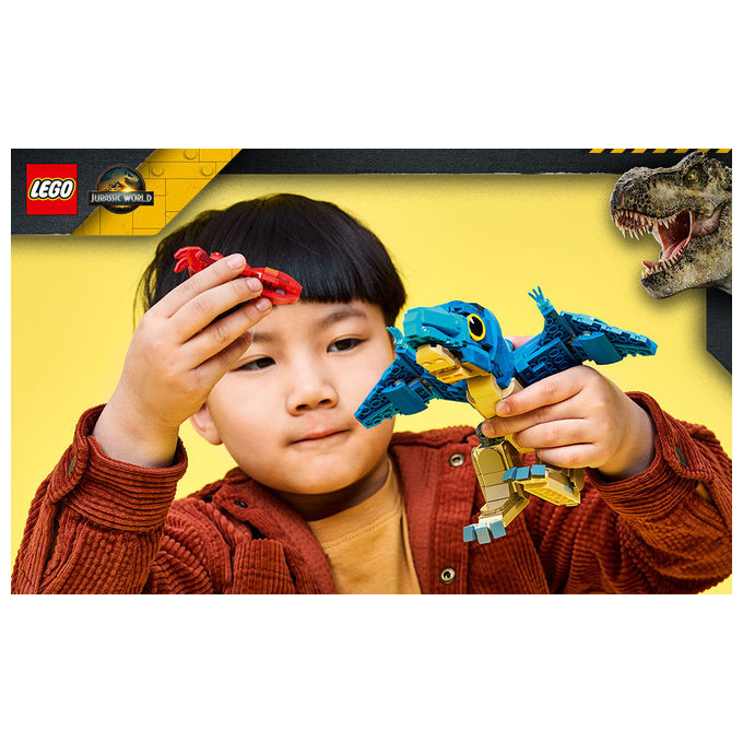Lego 77977 Dinosauro Bebe' Pteranodonte Set da Costruzione con 373 Pezzi e Calamaro Rosso colore Multicolore
