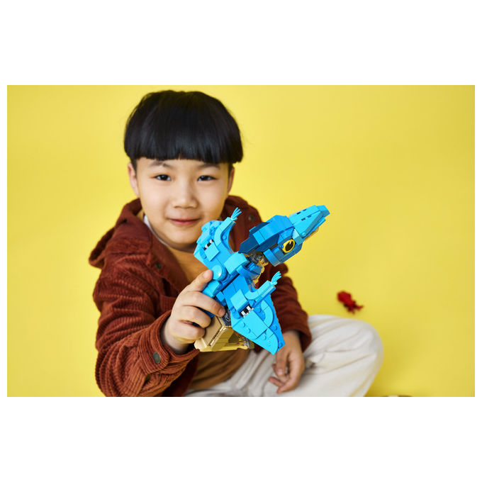Lego 77977 Dinosauro Bebe' Pteranodonte Set da Costruzione con 373 Pezzi e Calamaro Rosso colore Multicolore