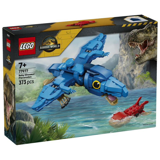 Lego 77977 Dinosauro Bebe' Pteranodonte Set da Costruzione con 373 Pezzi e Calamaro Rosso colore Multicolore