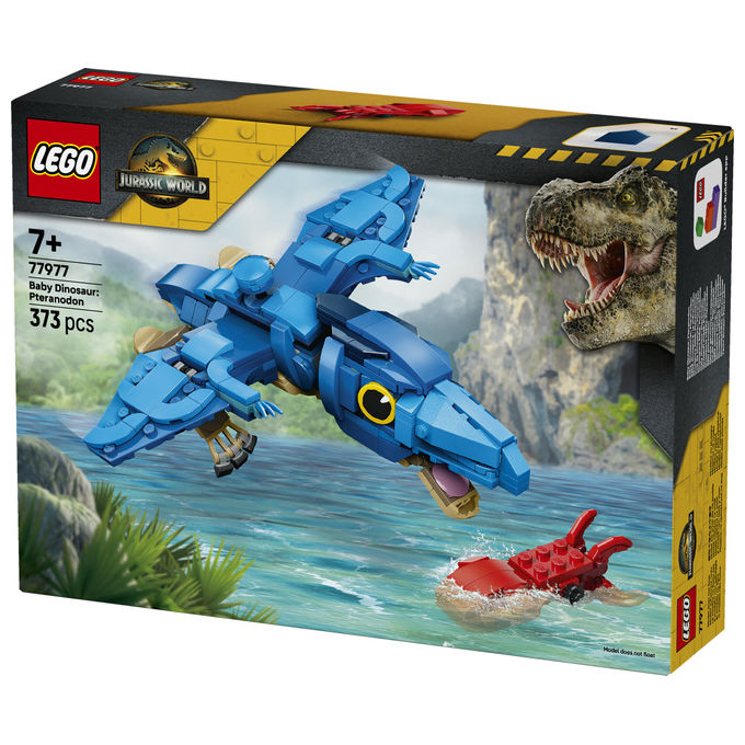 Lego 77977 Dinosauro Bebe' Pteranodonte Set da Costruzione con 373 Pezzi e Calamaro Rosso colore Multicolore