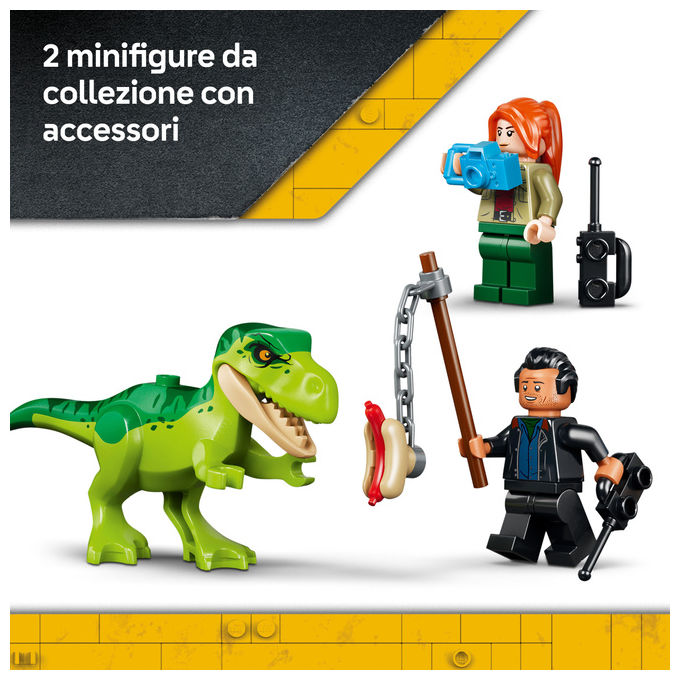 Lego 77978 Camion da Trasporto per il Giovane T. Rex Set da Costruzione con Dinosauro ATV e 2 Minifigure 115 Pezzi colore Multicolore