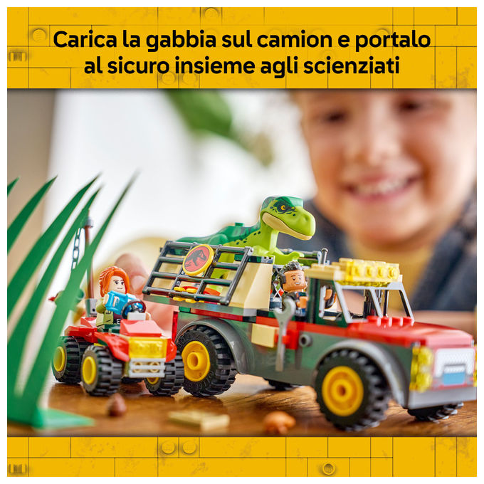 Lego 77978 Camion da Trasporto per il Giovane T. Rex Set da Costruzione con Dinosauro ATV e 2 Minifigure 115 Pezzi colore Multicolore