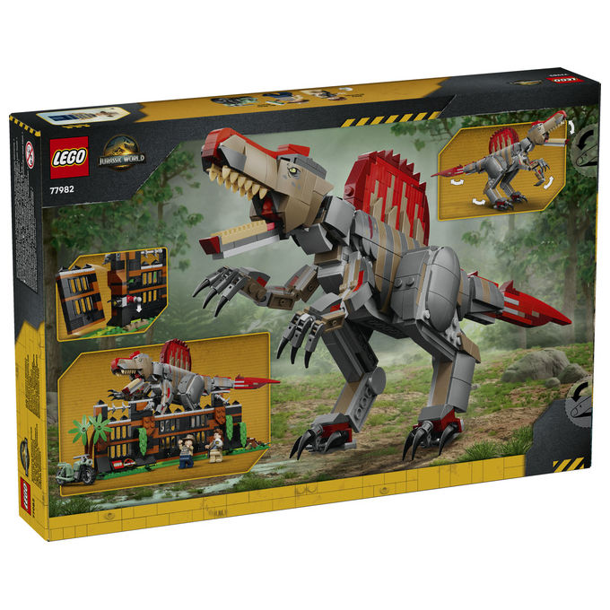 Lego 77982 Fuga dal Dinosauro Spinosauro Set da costruzione 820 pezzi per bambini 9+ colore Multicolore