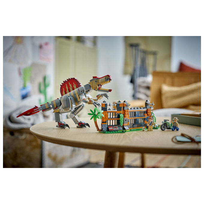 Lego 77982 Fuga dal Dinosauro Spinosauro Set da costruzione 820 pezzi per bambini 9+ colore Multicolore