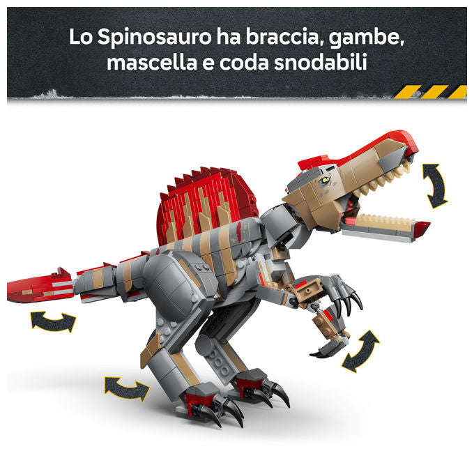 Lego 77982 Fuga dal Dinosauro Spinosauro Set da costruzione 820 pezzi per bambini 9+ colore Multicolore
