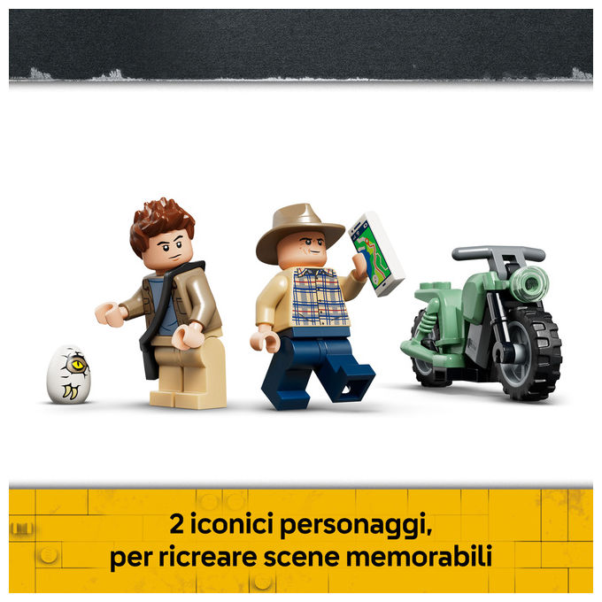Lego 77982 Fuga dal Dinosauro Spinosauro Set da costruzione 820 pezzi per bambini 9+ colore Multicolore