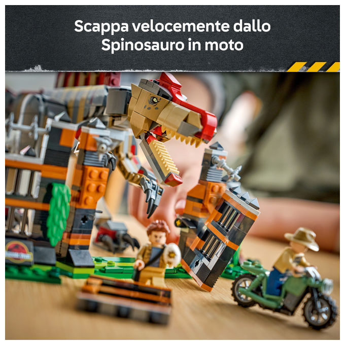 Lego 77982 Fuga dal Dinosauro Spinosauro Set da costruzione 820 pezzi per bambini 9+ colore Multicolore