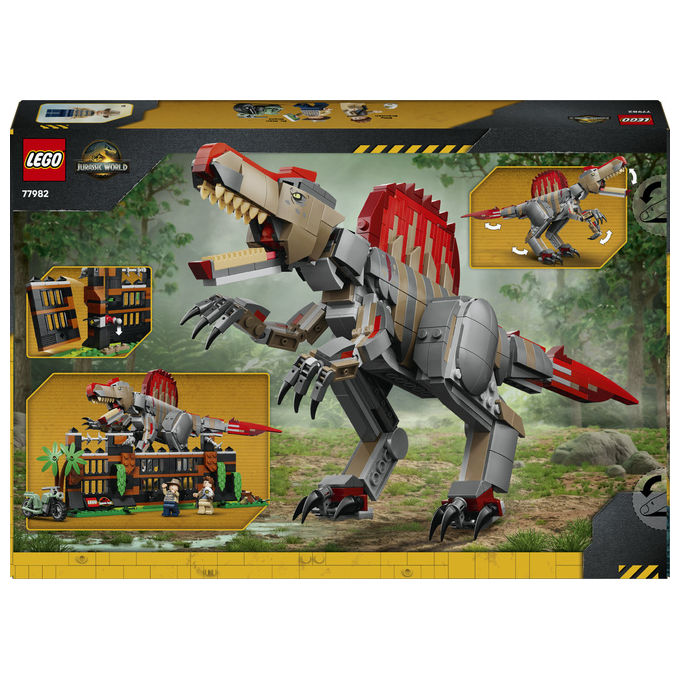 Lego 77982 Fuga dal Dinosauro Spinosauro Set da costruzione 820 pezzi per bambini 9+ colore Multicolore