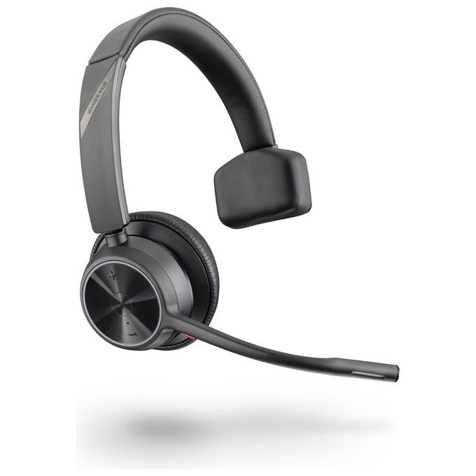 POLY 218471-01 Voyager 4310 Cuffie Monoaurali Wireless Bluetooth 5.2 con Adattatore USB-A BT700 Supporto di Ricarica incluso colore Nero