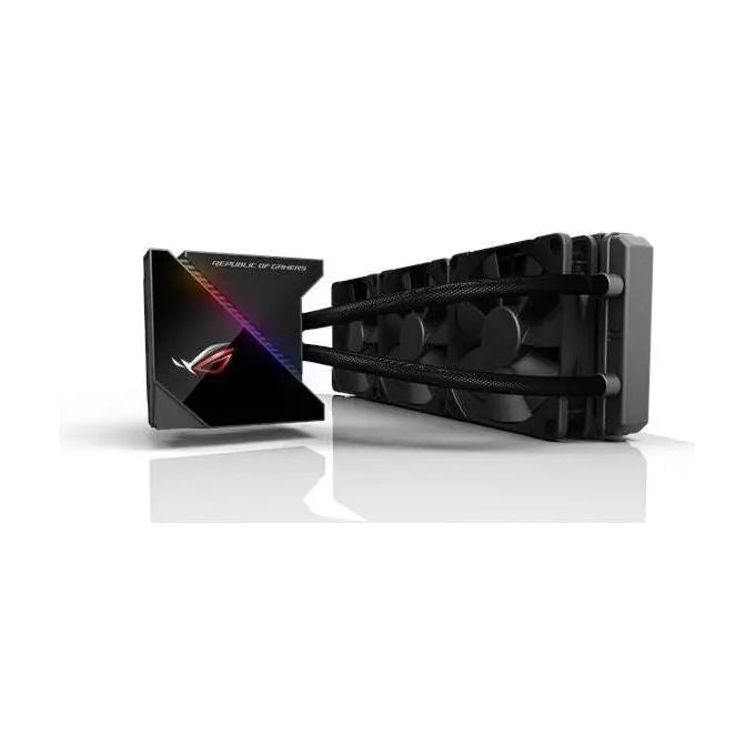 ASUS ROG RYUJIN 360 Sistema di Raffreddamento per CPU All-In-One Liquid, Display OLED, Aura Sync RGB, Noctua Ippc 2000 Pwm, 3 Ventole di Raffreddamento da 120 mm, Nero