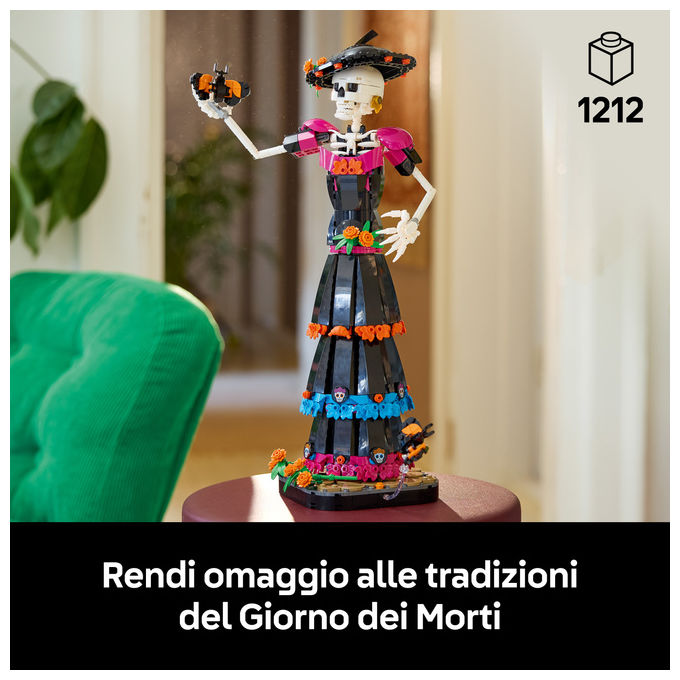 Lego 21372 LEGO Ideas Kit Modellismo per Adulti con Scheletro Fiori Finti e Farfalle Monarca 1212 pezzi colore Multicolore