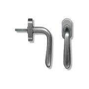 Ghidini Maniglia Martellina Dk per Finestre Anti-Ribalta Q7 35-40mm Ottone Cromo Satinato