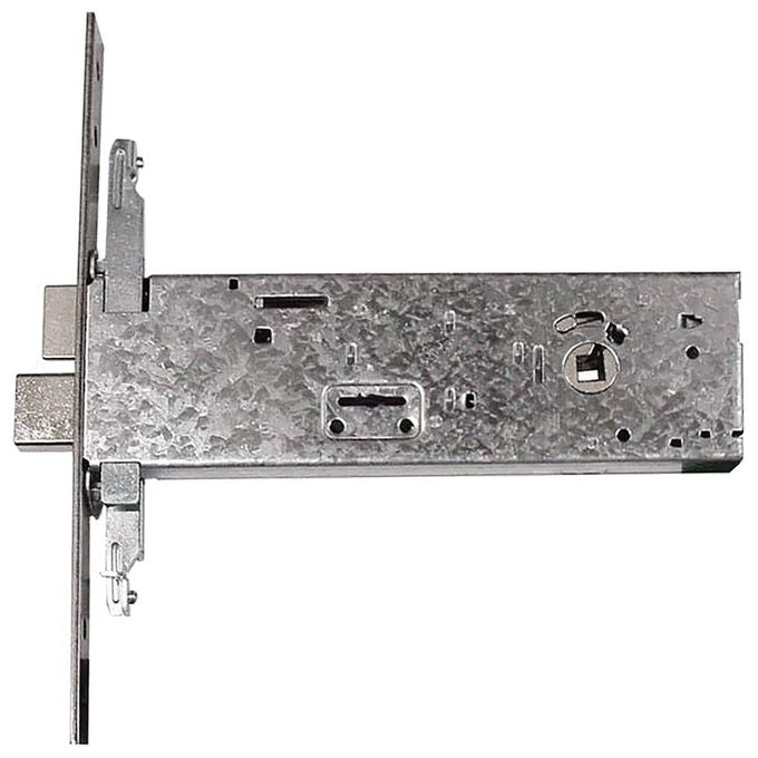 Iseo 37CB100F-24AC-4119-B42A-40962B3F0BB4 Serratura a Doppia Mappa da Infilare per Fascia 963 e 90 Chiusura Triplice Ingresso 90 mm Altezza Cassa 64 mm Frontale 240x22 mm colore Acciaio