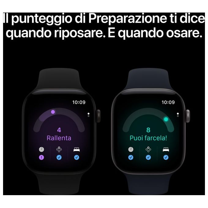 Apple MJH44QL-A Apple Watch Series 12 GPS + Cellular Cassa 46 mm in Ceramica Blu Notturno con Cinturino Sport Blu Marino M-L colore Blu Notturno