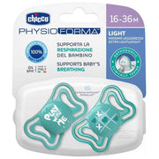 Chicco 00071086210000 PhysioForma Light Succhietto in Silicone per Bambini 16-36 Mesi con Scudo Ventilato e Finitura Soft Sense colore Azzurro