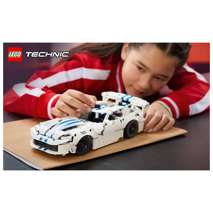 Lego 42234 Technic Auto Sportiva Dodge Viper GTS-R con Motore V10 Sterzo e Differenziale 805 pezzi colore Multicolore