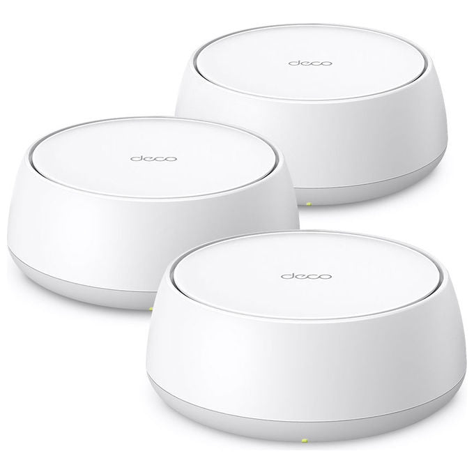 TP-Link DECO BE22(3-PACK) BE3600 Sistema Mesh Wi-Fi 7 (802.11be) Dual-band 3600 Mbps 2 unita' LAN 150 dispositivi supportati colore Bianco