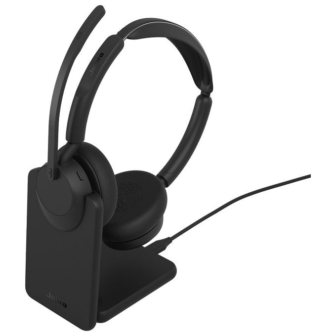 Jabra 34599-989-889 Evolve3 45 Auricolare Wireless Bluetooth USB tipo-C con Riduzione del Rumore e 4 Microfoni colore Nero