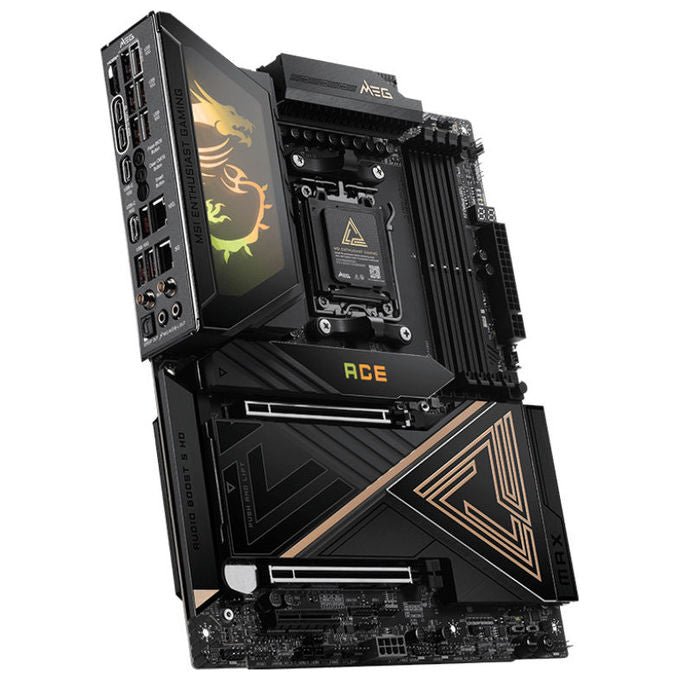 MSI MEG X870E ACE MAX, scheda madre AM5 ATX, DDR5 fino a 8400 MT-s, PCIe 5.0, Wi-Fi 7, USB4, 10G LAN