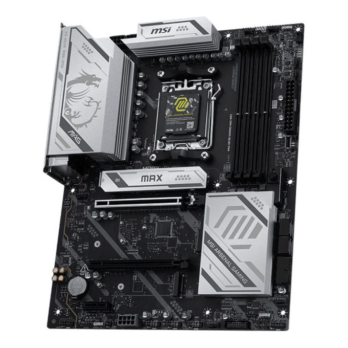 MSI 7E86-001R MAG X870E GAMING MAX WIFI Scheda Madre ATX AM5 DDR5 8200+ MT-s PCIe 5.0 x16 M.2 Gen5 Wi-Fi 7 LAN 5G USB4 40Gbps