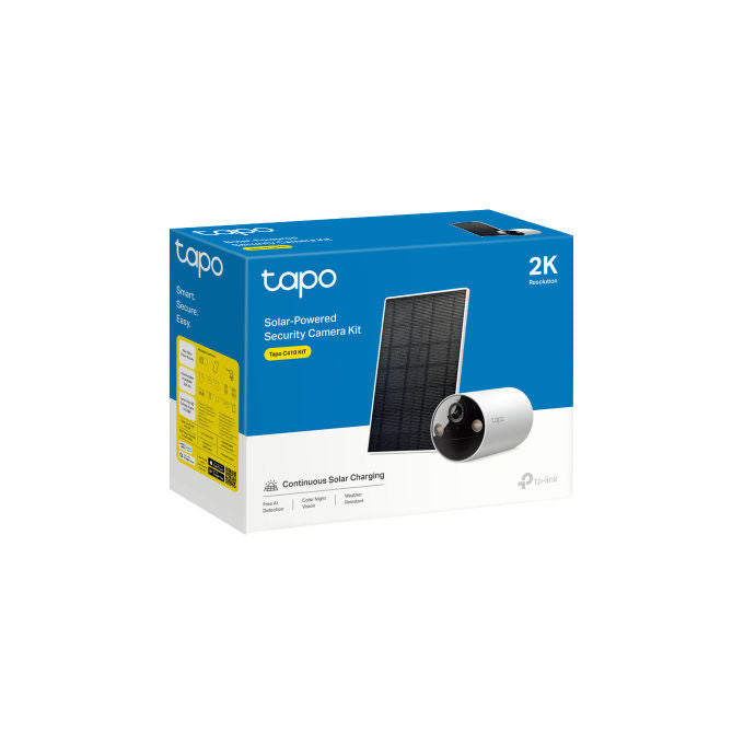 TP-Link TAPO C410 KIT Telecamera di Sicurezza IP Esterna Wireless 2304 x 1296 Pixel IP65 con Pannello Solare colore Bianco