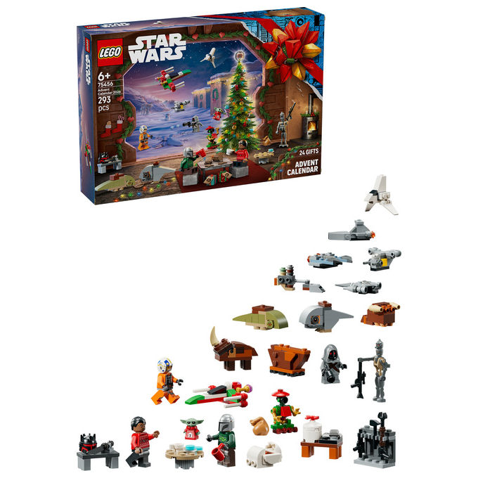 Lego 75456 Calendario dell'Avvento 2026 Set da Costruzione con 24 Sorprese e 293 Pezzi colore Multicolore