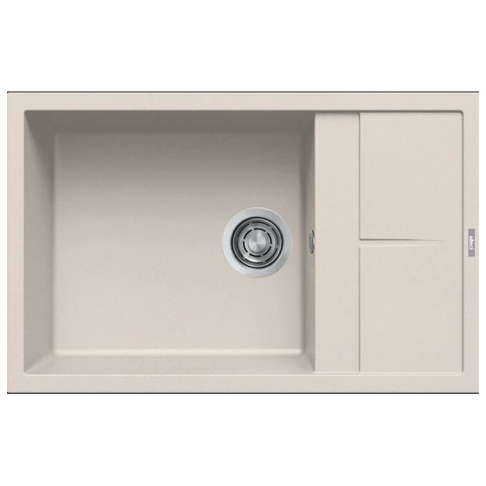 Elleci LGU31039 Unico 310 Lavello 1 Vasca con Gocciolatoio Reversibile Sopratop Granitek (78x50 cm) colore Bianco Soft 39