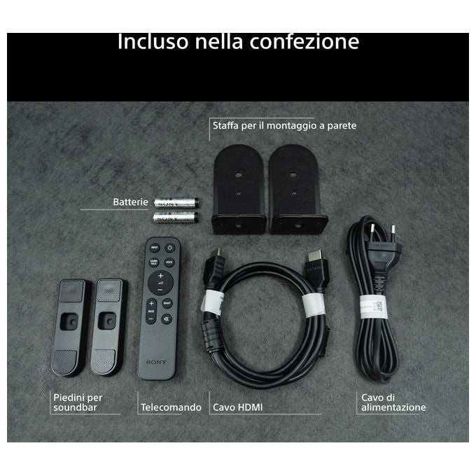 Sony HT-A7100KIT Soundbar 5.1.2 canali con Subwoofer Dolby Atmos DTS:X Voice Zoom 3 colore Nero