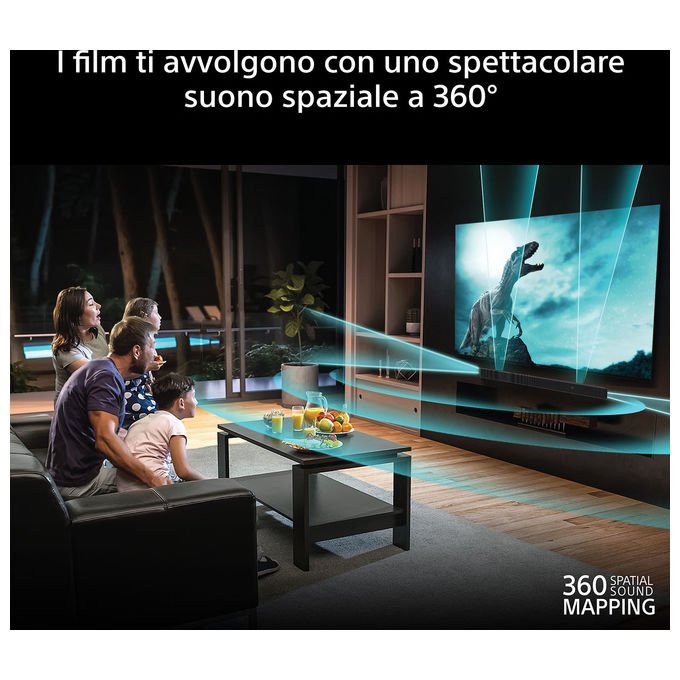 Sony HT-A7100KIT Soundbar 5.1.2 canali con Subwoofer Dolby Atmos DTS:X Voice Zoom 3 colore Nero